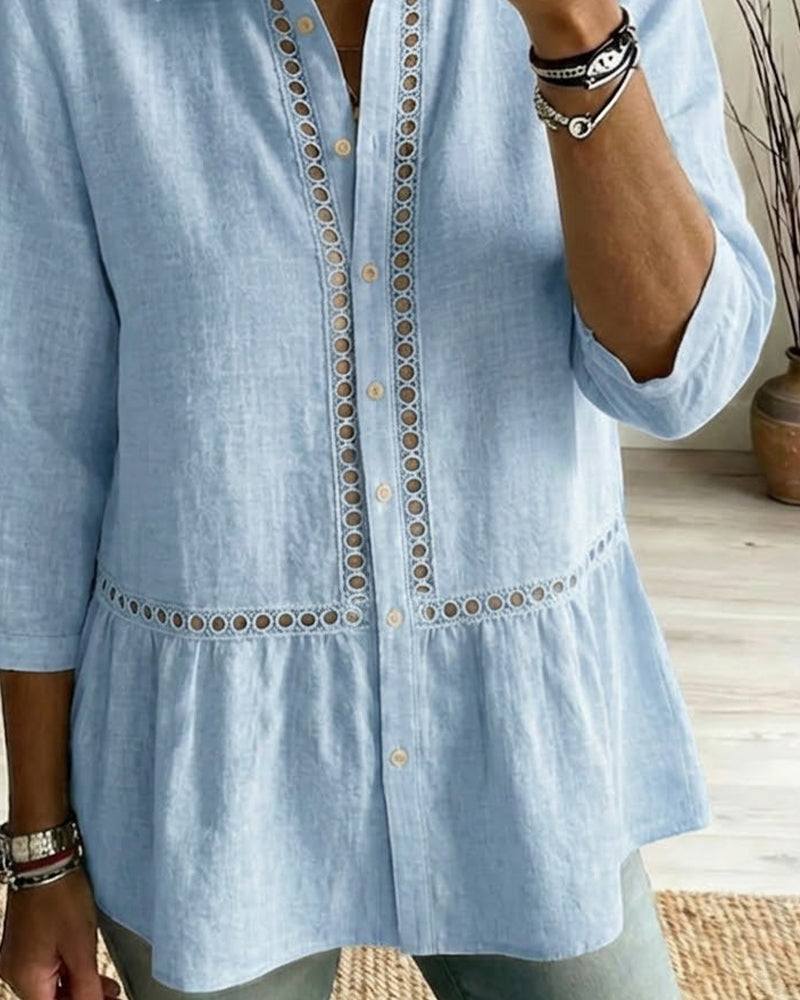 Hemd durchbrochen 3/4-Arm