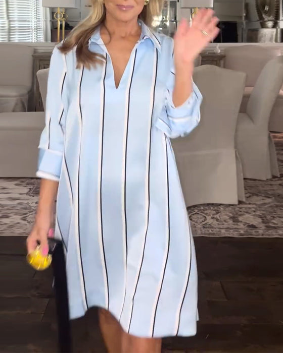 Kleid Gestreiftes Hemd