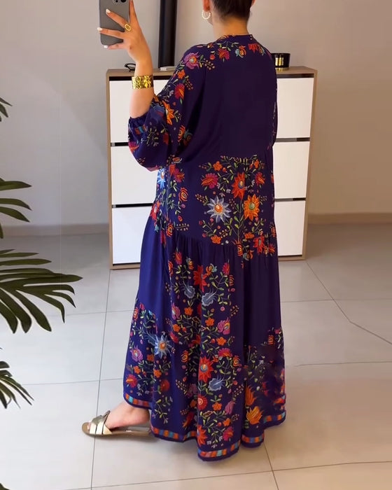 Kleid Elegant Blumenmuster