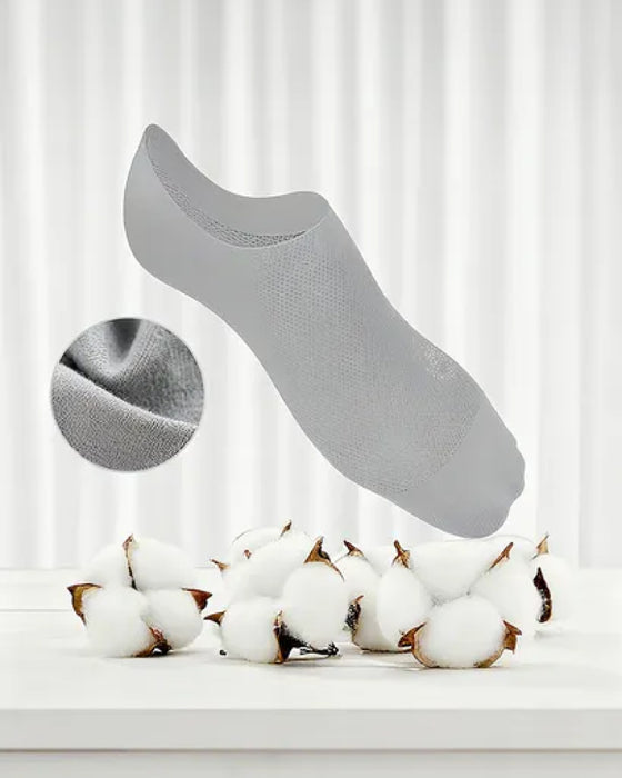 Ultradünne Linersocken rutschfest aus gekämmter Baumwolle, unsichtbare Socken