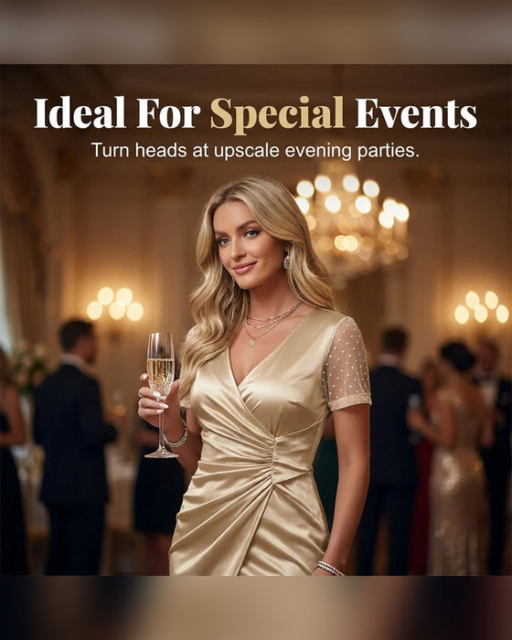 Party Kleid V Ausschnitt