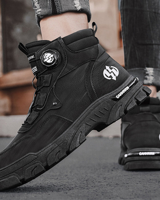 Schuhe Herren Outdoor Drehverschluss Arbeit 🔄👞 – Wasserdicht 💦, Rutschfest 🚶‍♂️, Bequem , Atmungsaktiv 🌬️