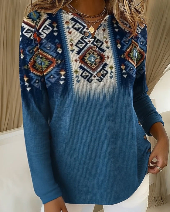 Top Retro-Stil bedruckt casual