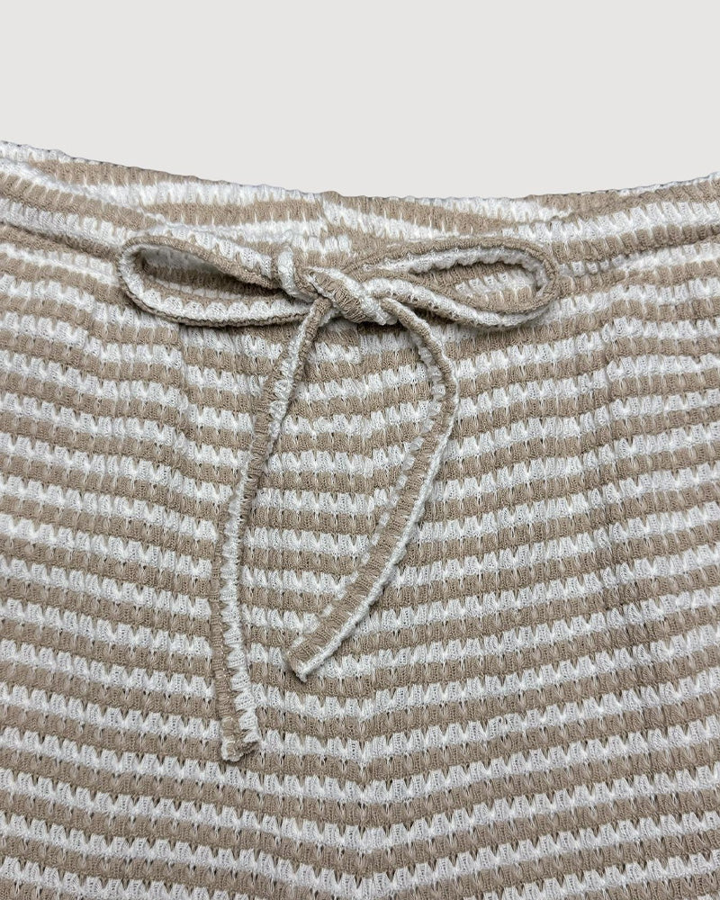Hose Hohe Taille Gestreift Lässig