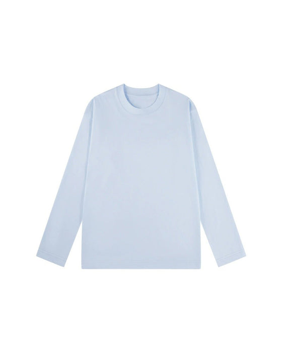 T-Shirt Herren Rundhalsausschnitt Langarm Schlitz