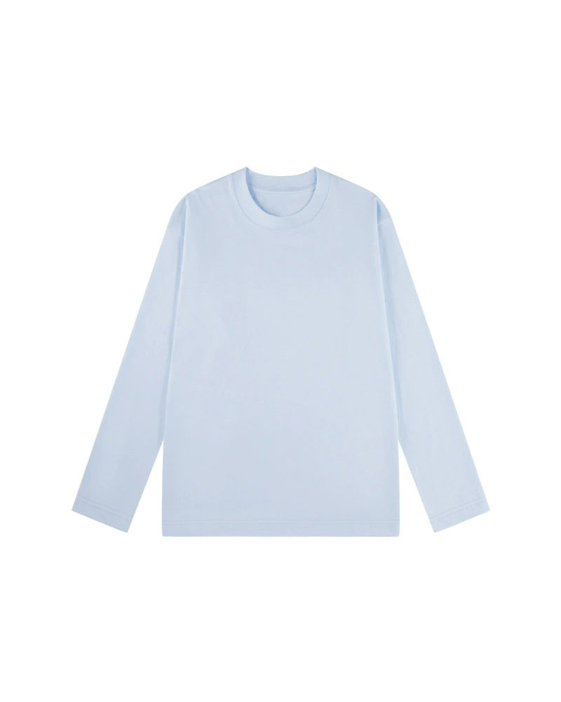 T-Shirt Herren Rundhalsausschnitt Langarm Schlitz