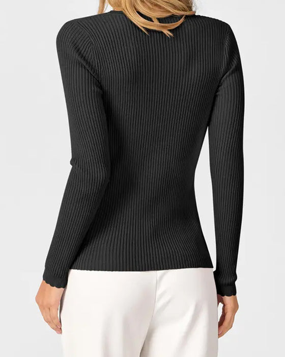 Slim-Fit-T-Shirt, einfarbig, V-Ausschnitt