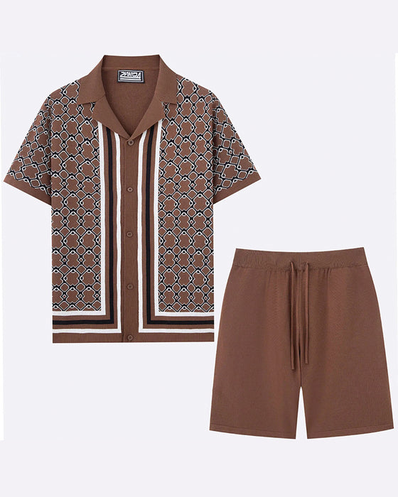 Set Kurzarm Cardigan Und Shorts Zweiteilig