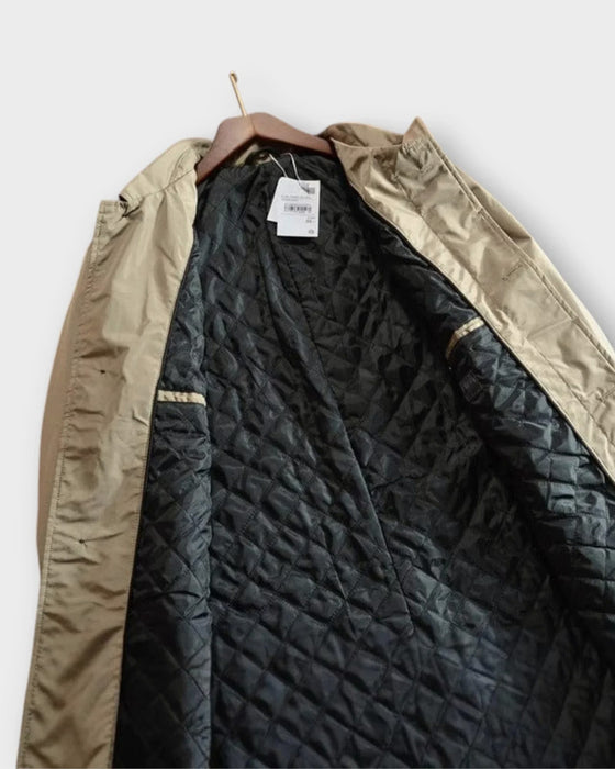 Wetterfest Langer Mantel | Herren Isoliert Knopf Jacke Oberbekleidung