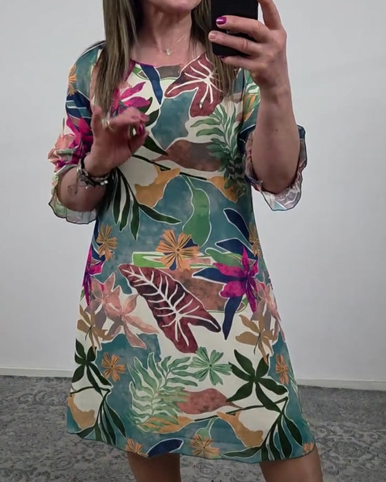 Kleid Tropisch Druck