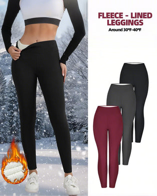 Leggings Warme Hohe Taille Gemütlich Gefüttert