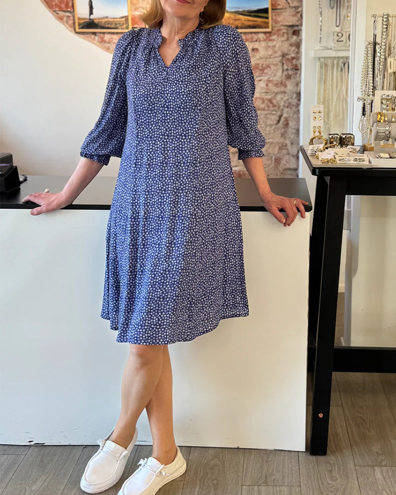 Kleid Kleine Blumen A-Linie