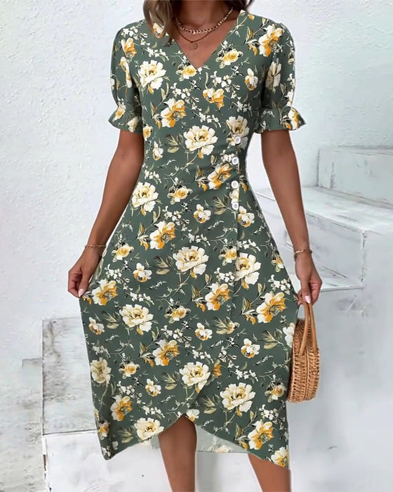 Kleid V-Ausschnitt Elegant Pendler