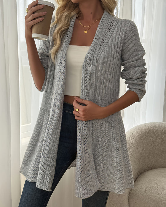 Strickjacke Pulloverjacke Mid-Length