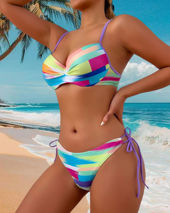 Bikini Zweiteilig Bedruckt Seil