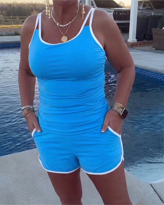 Tankini Mit Farbkontrast Paspelierung Und Biese