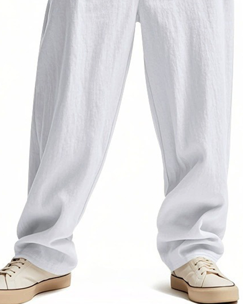 Hose Casual Unifarben Gerades Bein