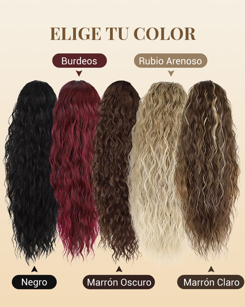 Lange Voluminöse Und Lockige Haarverlängerung