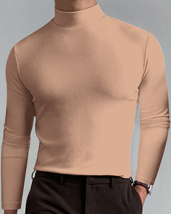 Herren Langarm T-Shirt Mit Schmalem Ausschnitt
