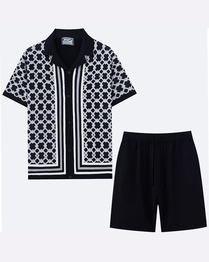 Set Kurzarm Cardigan Und Shorts Zweiteilig