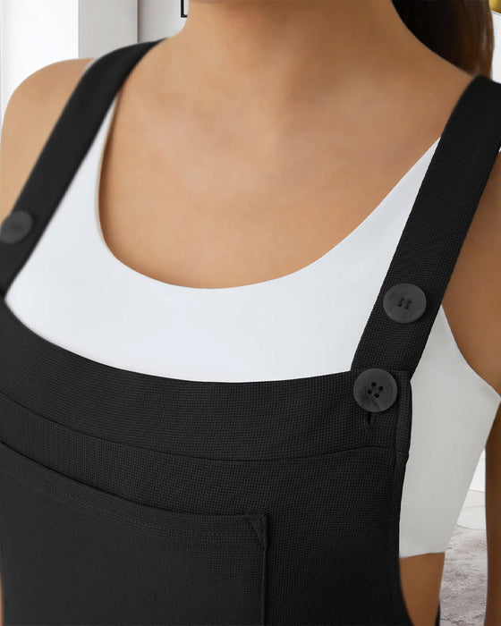 Jumpsuit Uni Farbe Plissiert