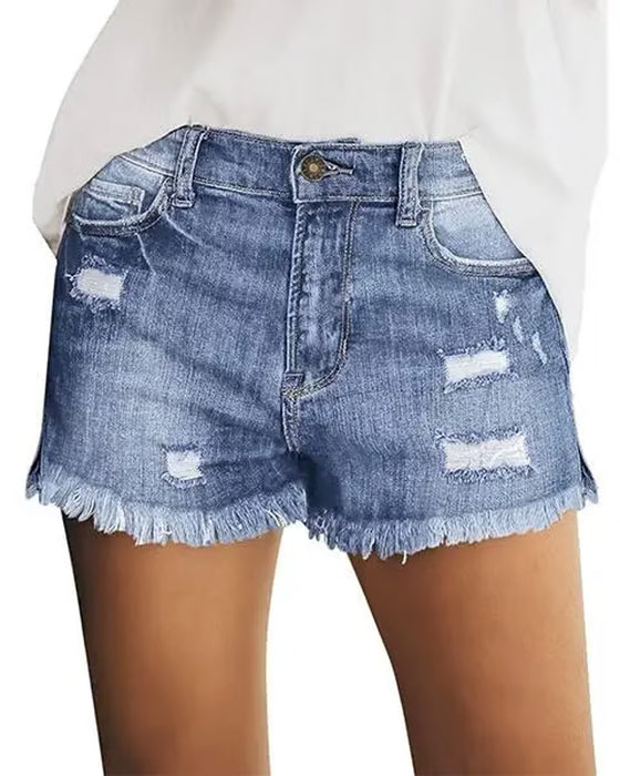 Shorts Rohsaum Denim