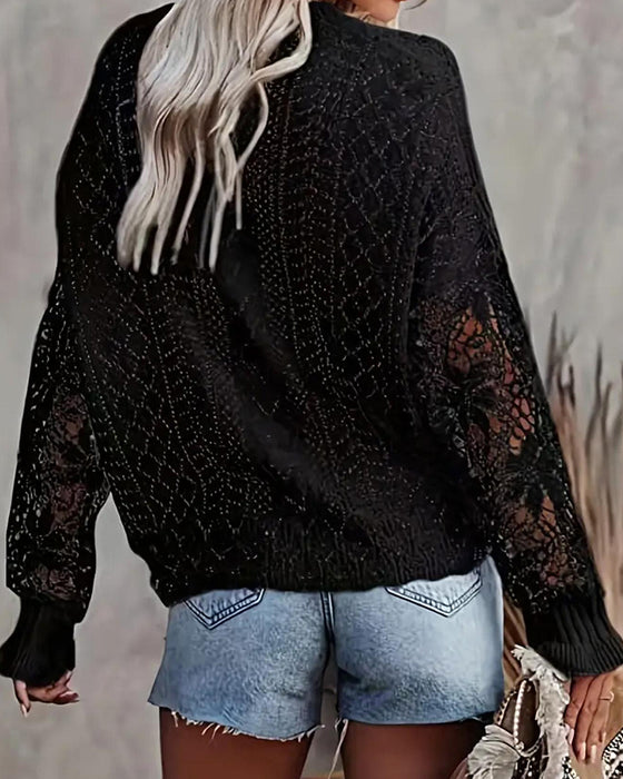 Pullover Einfarbig Rundhals