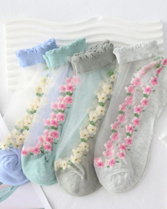 Sommer Blumig Atmungsaktive Socken