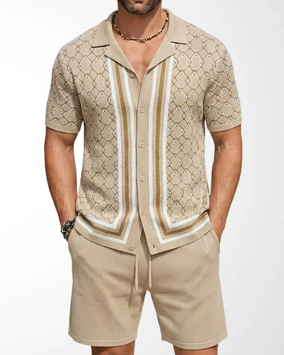 Set Kurzarm Cardigan Und Shorts Zweiteilig