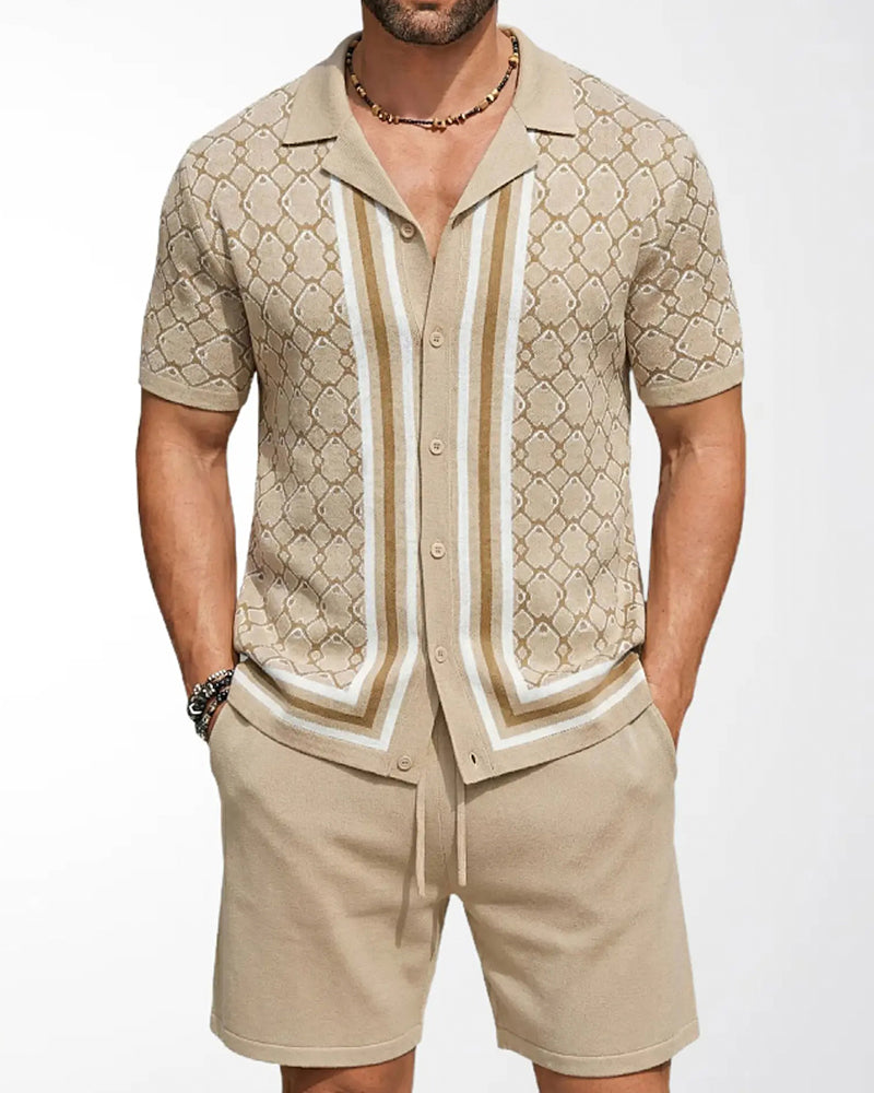Set Kurzarm Cardigan Und Shorts Zweiteilig