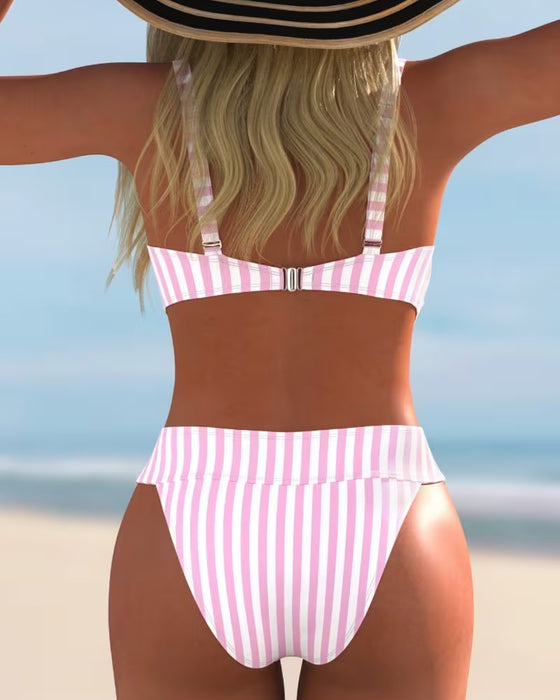 Bikinis Gestreift Zweiteilig