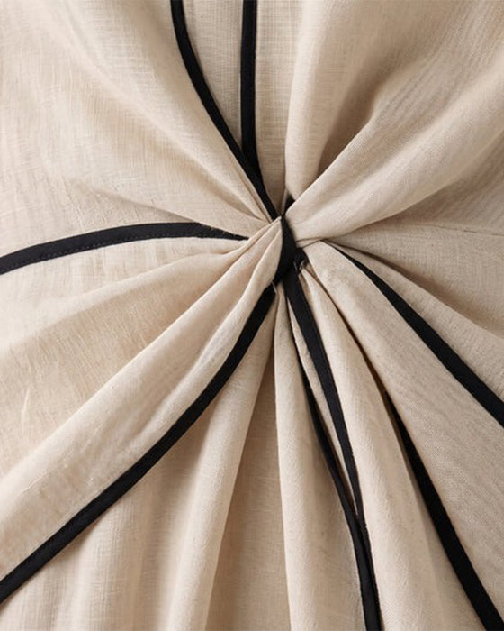 Kleid V-Ausschnitt Twist Linie Weiter Rock