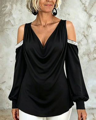 Bluse Lässig Trendy Off-Shoulder