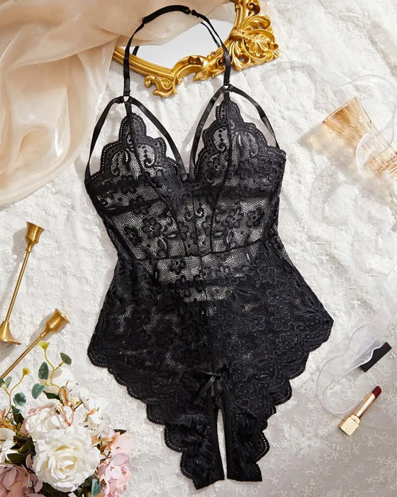 Lingerie Schrittlos Spitze One Piece