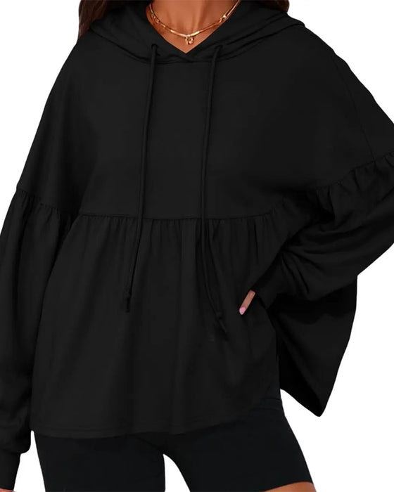 Sweatshirt Kapuze Kordelzug Locker