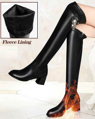 🔥 LETZTER TAG ANGEBOT 🔥🌸✨Warme Lederstiefel für Damen