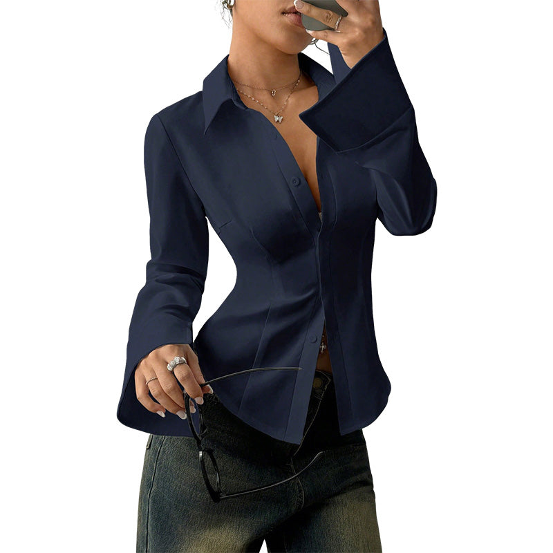 Damen Eleganter Slim-Fit Hemd