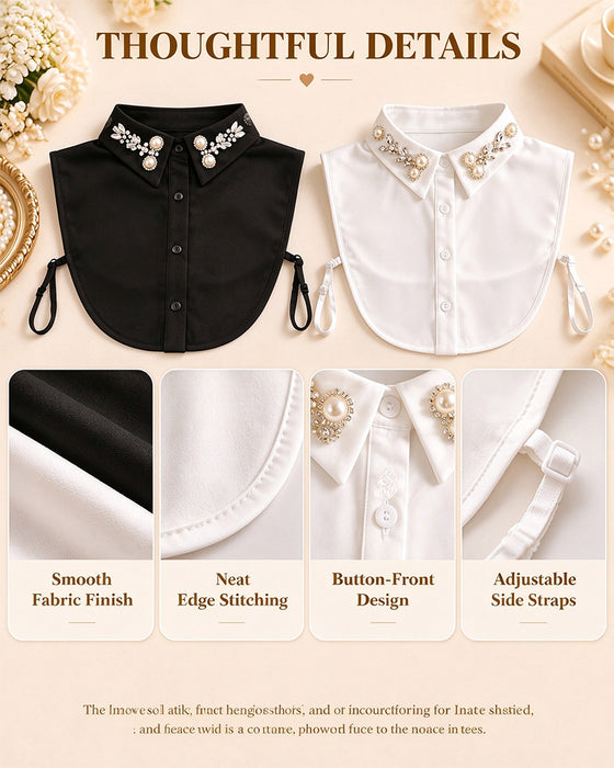 ✨ Juwelenbesetzter Abnehmbarer Kragen-Sofortige Eleganz & Müheloses Layering
