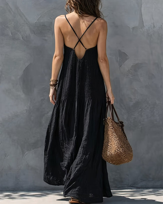 Kleid Spaghettiträger Einfarbig