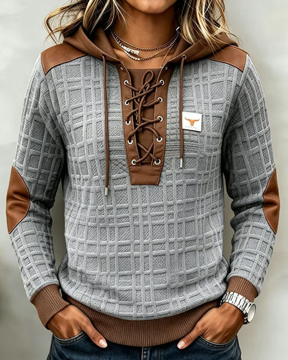 Hoodie Bindung Farbblock