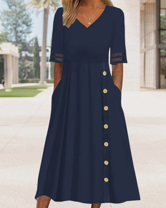Kleid Temperament V-Ausschnitt