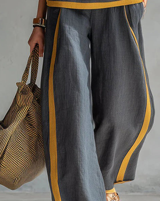 Zweiteiler ärmellos casual Colorblock