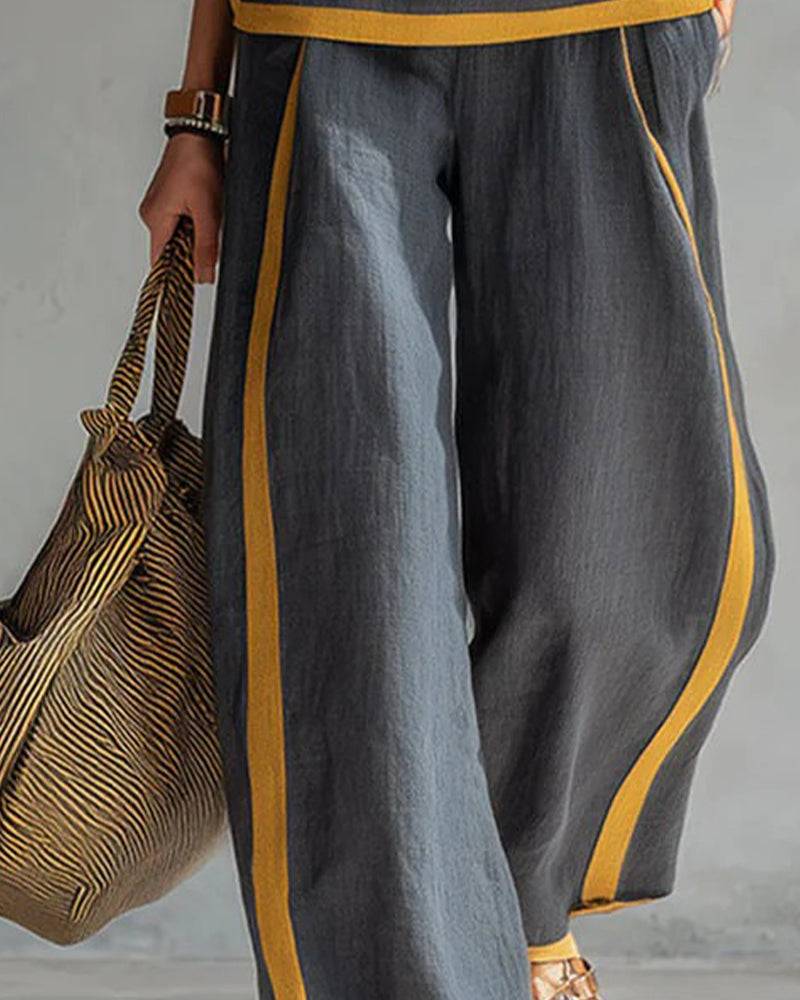 Zweiteiler ärmellos casual Colorblock