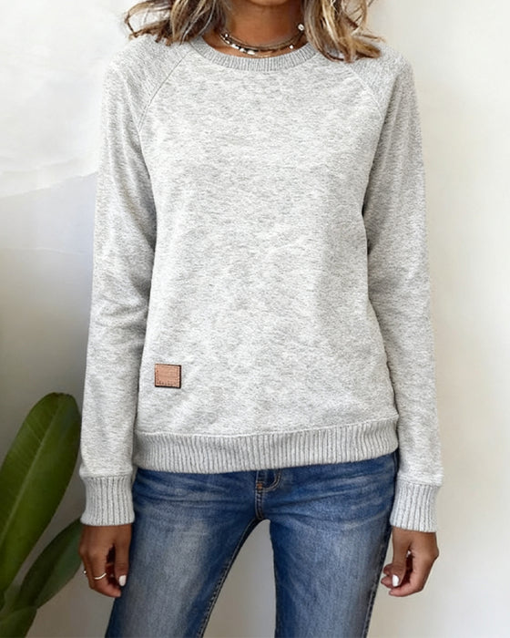 Modisches Casual-Sweatshirt mit Rundhalsausschnitt