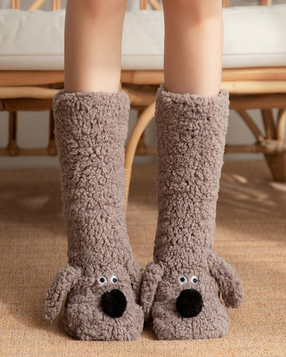 Niedliche Plüsch-Hundesocken