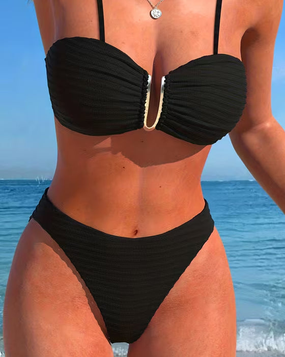 Sexy Einfarbige Bikini