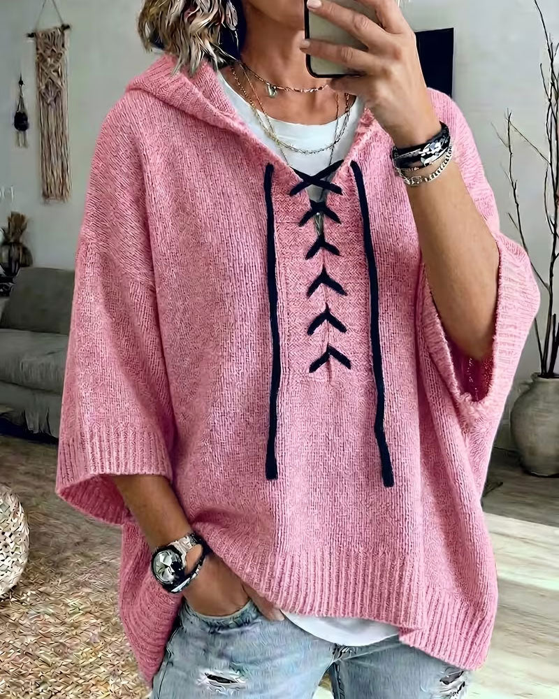 Pullover Bindung Kapuze Lässig