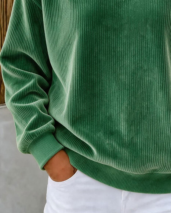 Sweatshirt Cord Rundhals