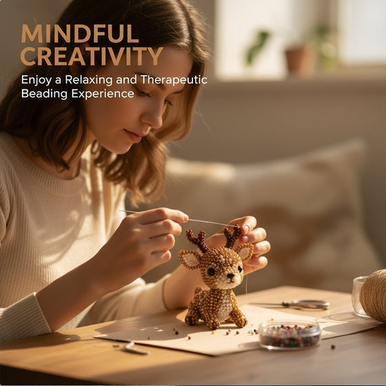 3D-Perltier-Bastelset - DIY-Miniatur-Tierperlen-Set für Anfänger