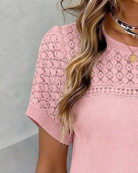 Kleid Süß Spitze Patchwork